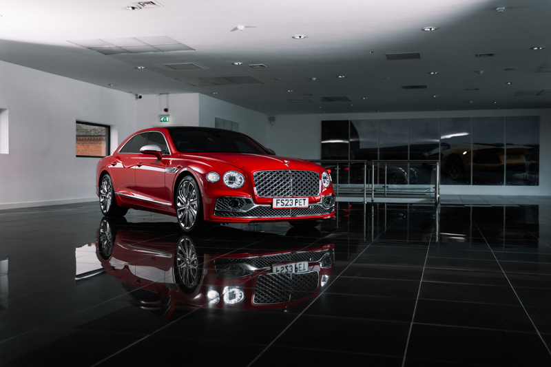Bentley Flying Spur Mulliner Red Hire, Available for Hire UK, Hire Car