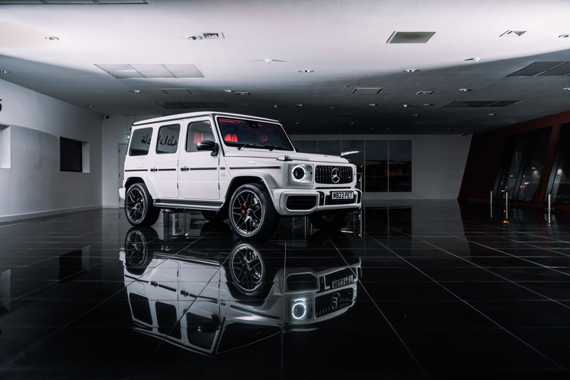 Mercedes G63 AMG White, Platinum Executive Travel, Available for Hire UK, Hire Car