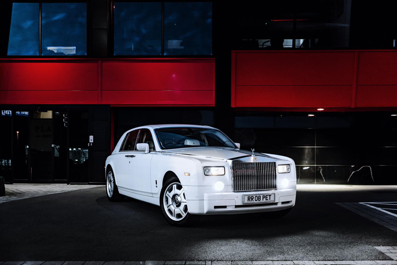 Rolls Royce Phantom White, Platinum Executive Travel, Available for Hire UK, Hire Car